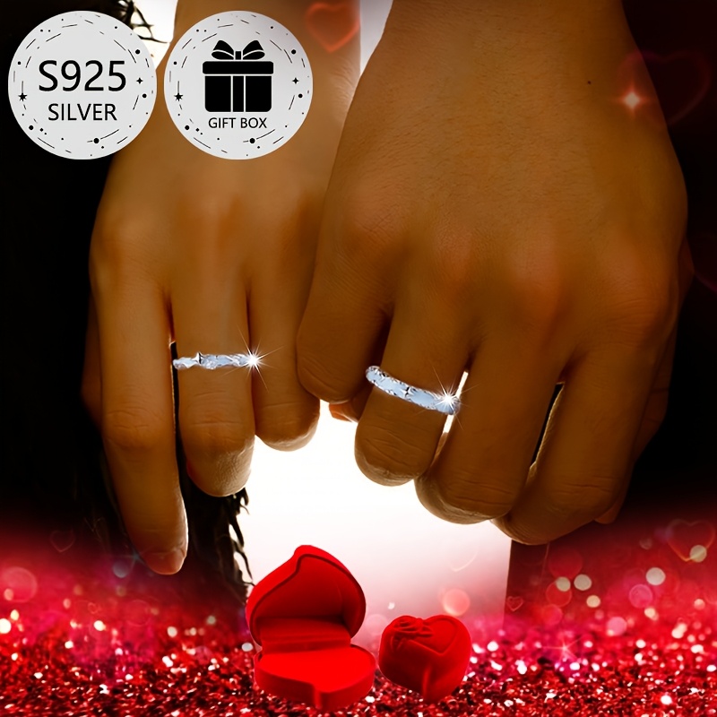 Enamel Starry Night Glow Engagement Rings