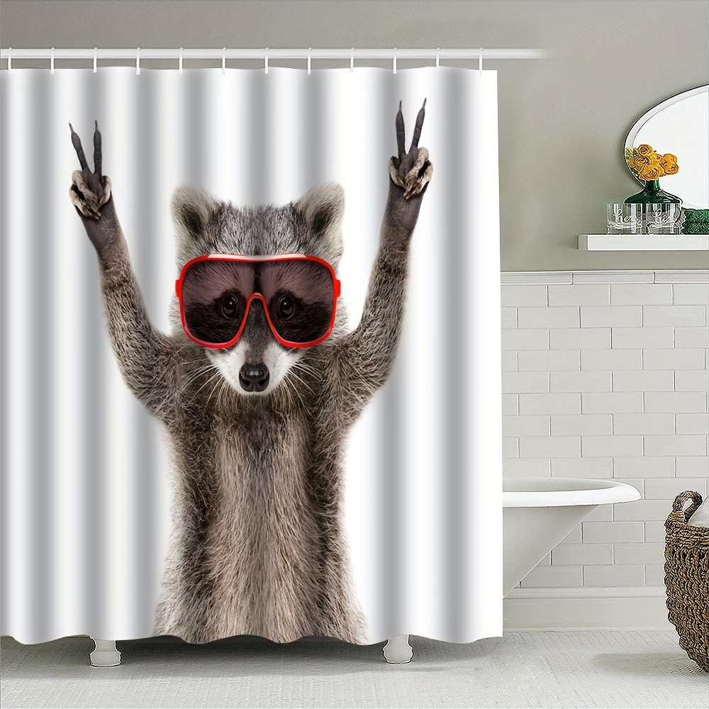 

Cute Cartoon Shower Curtain - Waterproof, & Machine Washable Bathroom Decor With Privacy