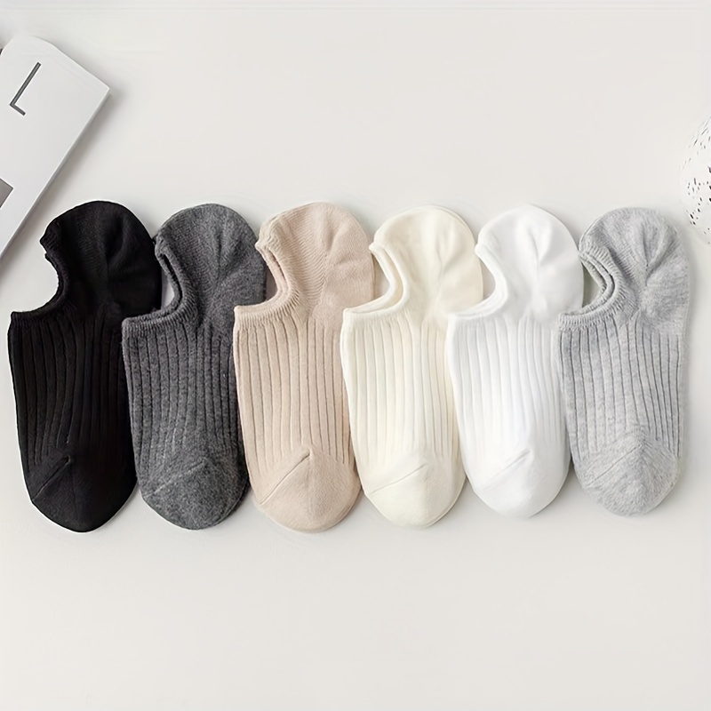 3 pairs/6 pairs/12 pairs Women's multi-color boat socks, plain and colorful minimalist trendy cute open-toe socks suitable for daily use