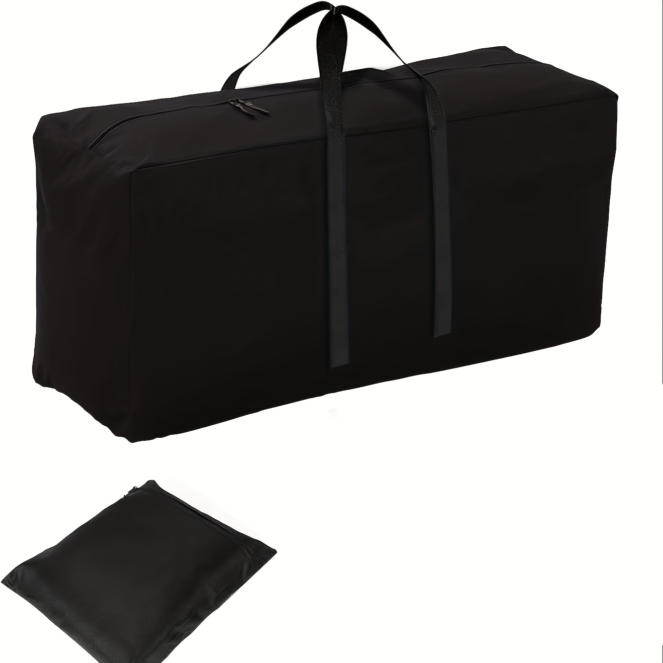 Image of Outdoor Furniture Storage Bag, 210d Oxford Fabric, Black, Cushion Storage Bags