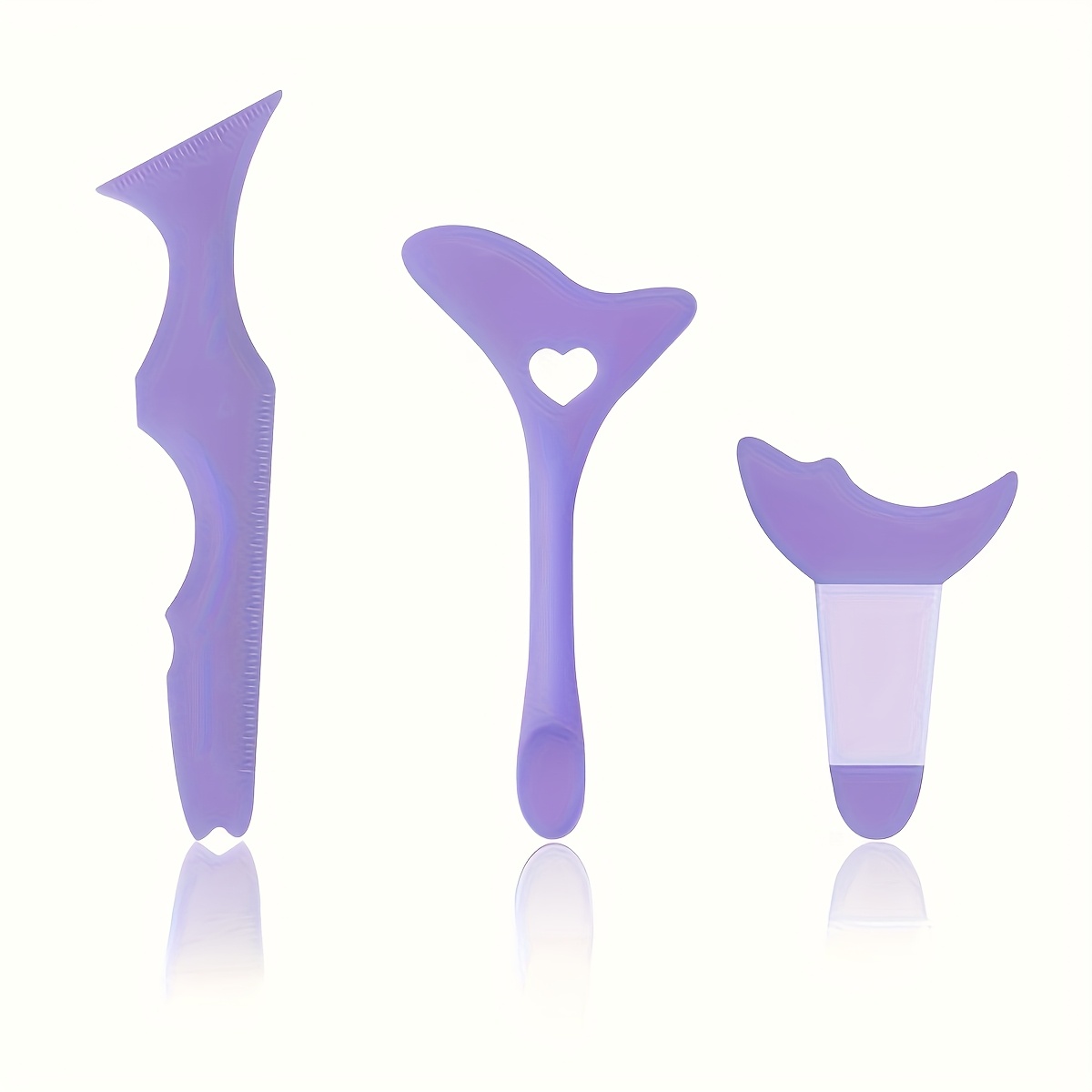 TEMU Set Of 3 Silicone Makeup Tools - For Eyeliner And Mascara, Scent- Items