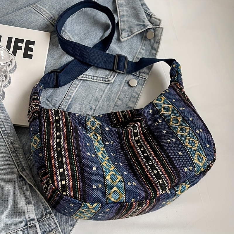 1pc Ethnic Style Bag Fashion Crossbody Dumpling Bag Retro Versatile Shoulder Bag