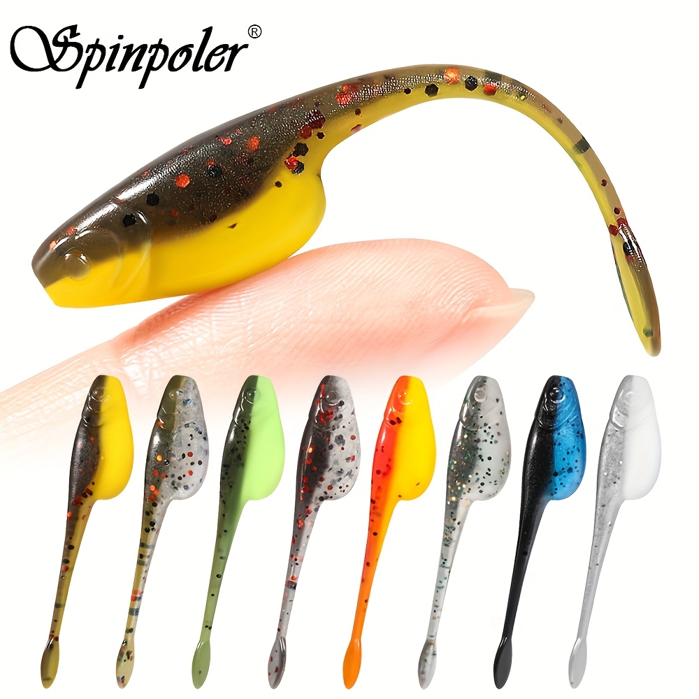 * Soft Fishing Lure 1.97inch TPR Micro Worm Willow Tail Shad Bait Baby Shad  Floating Fish * Artificial Plastics * Mini Ajing Thick Body Flat Tail Drop  Shot * Mackerel * Crappie Perch Trout Panfish * ...