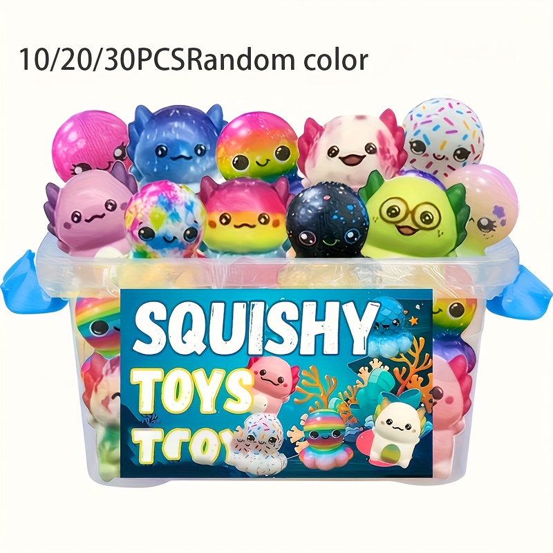   30 mini axolotl octopus squeeze soft body slow rebound toys   cushioning dolls birthday party classroom reward gifts halloween christmas presents toy