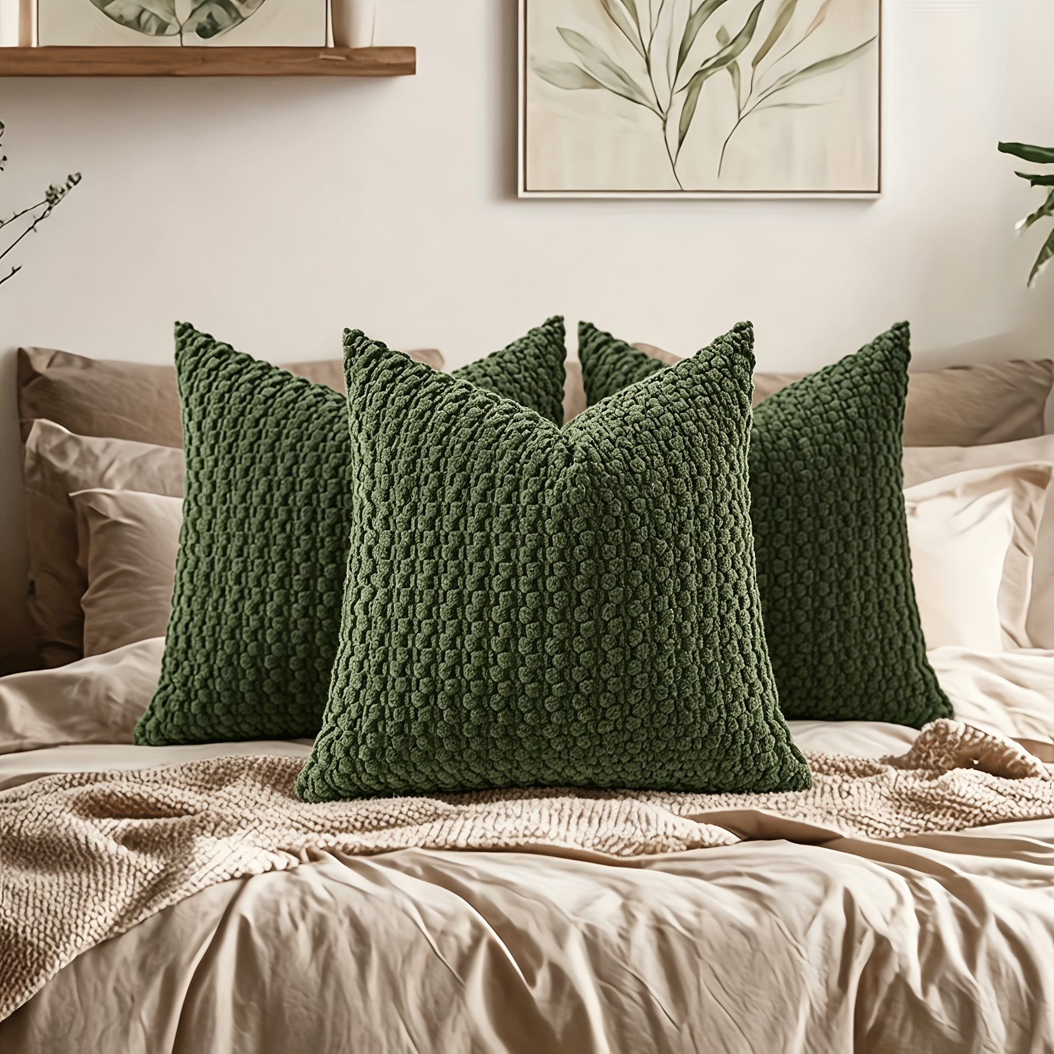 TEMU 4pcs Modern Double-sided Velvet Sofa Cushion Cover, Does Not The Pillow Filling Office Chair Backrest Cushion Cover, Machine Washable Durable
