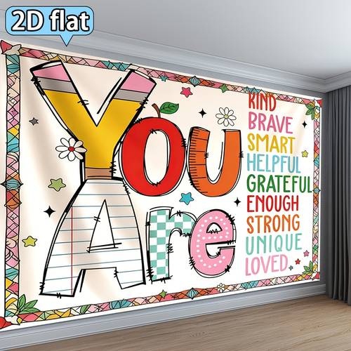 2d flat 2d flat 2d flat 1pc inspirational self affirmation theme banner background fabric colorful inspirational words decoration banner tapestry