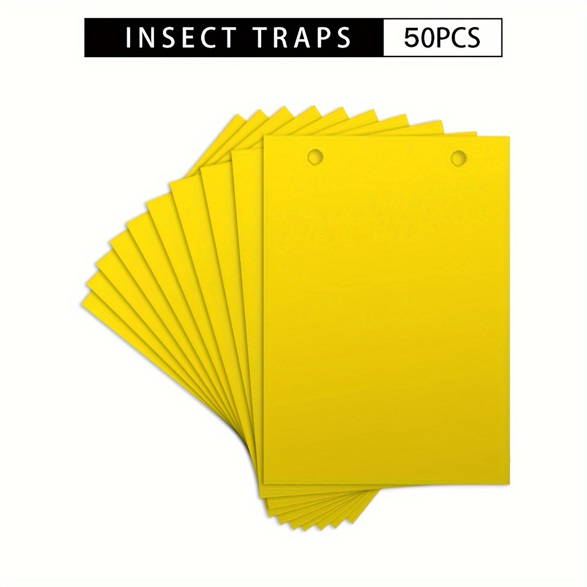 

50pcs, Yellow Insect Traps Strongly Stick To Vegetables, Fruits, And Plants For Protection And Trapping Of Flying Insects