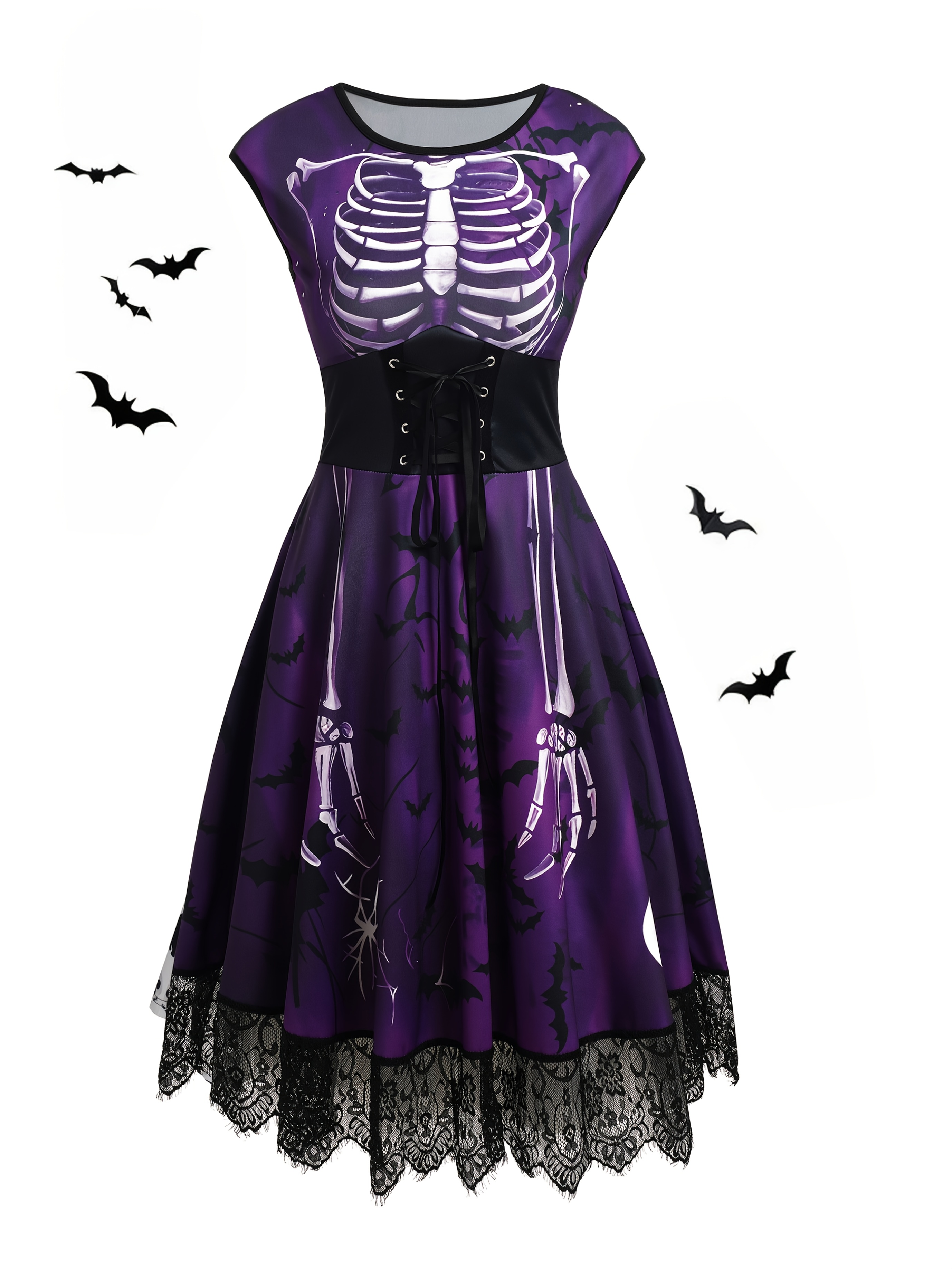 skeleton costume dress sold on Temu United States