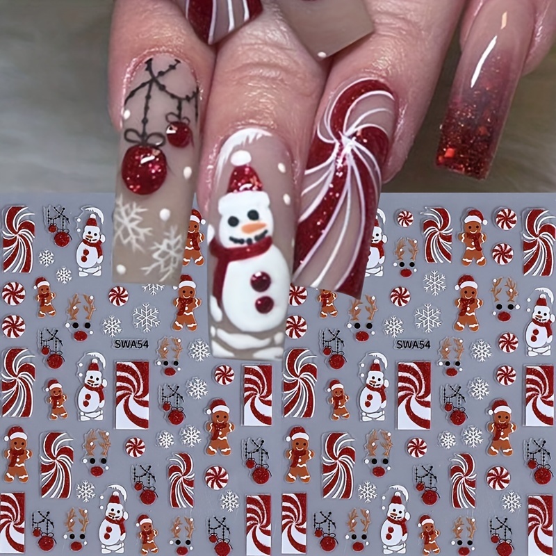 

5pcs Christmas Art - & , -adhesive, Reusable Decals For , For Women And
