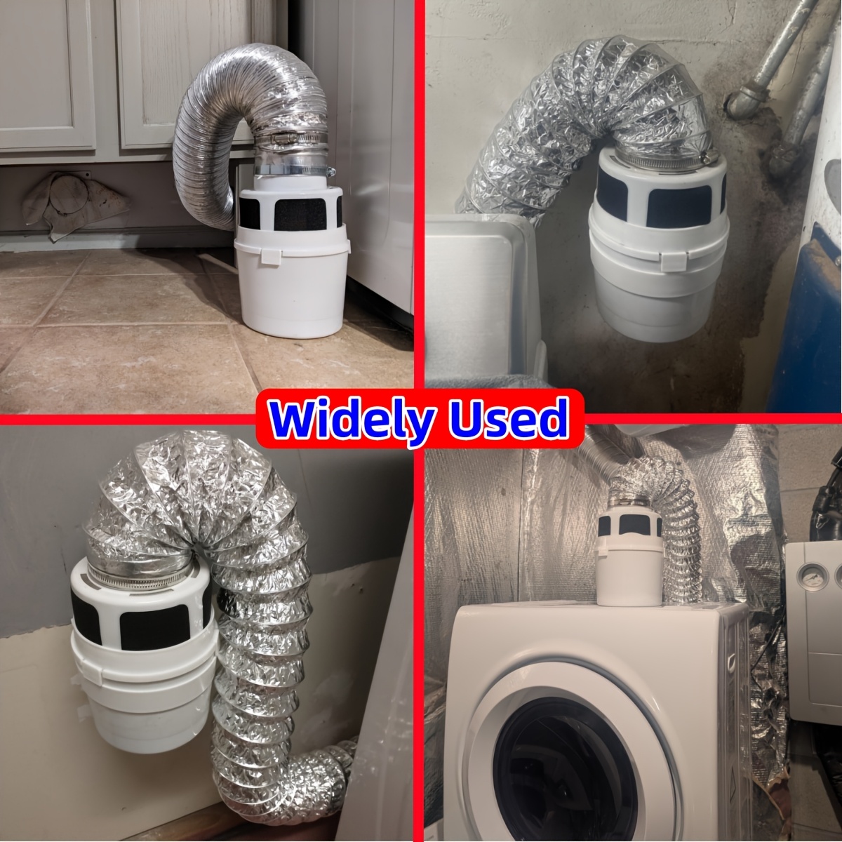TEMU Upgraded Dryer Lint Collector, Upgraded Dryer Lint Trap Kit, Upgraded Kit With Filter Bucket And 4 Inch Flexible Foil Tubing For Electric Dryer