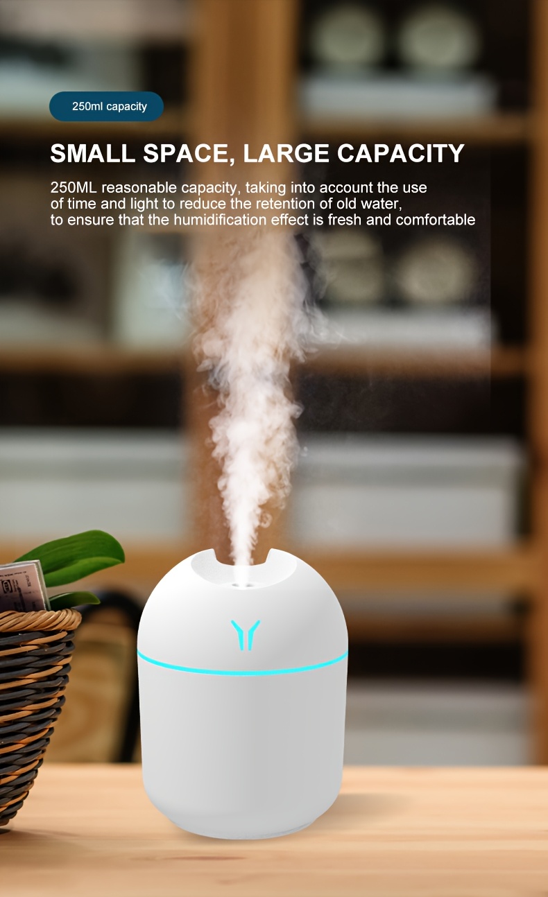 1pc Aromatherapy Diffuser And Humidifier with Cool Mist And Night Light: Essential Oils Can Be Added As An Air Aromatherapy Diffuser, Your Bedroom Fresh And Plants Healthy! Ultra-quiet - Perfect for Offices, Homes, Large Bedrooms