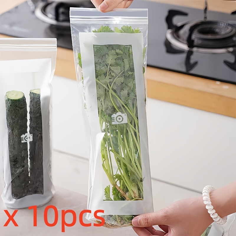 10pcs Fresh-keeping Artifact Food Preservation Boxes Transparent Sealed Storage Bag Refrigerator Fresh-keeping Storage Bag