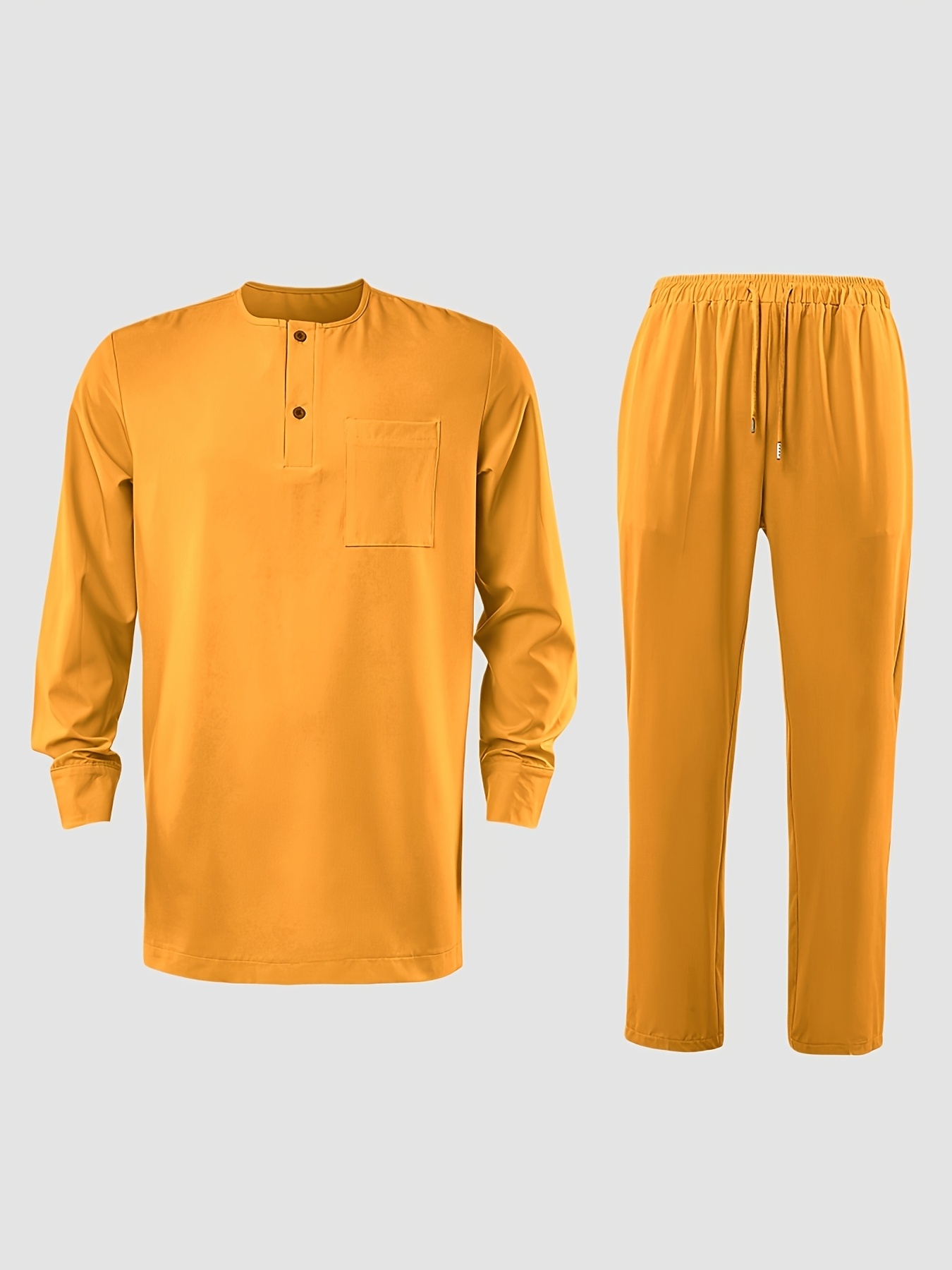 Men'S Three-Piece Agbada Set Featuring Embroidery, Pockets, And a Loose, Flowing Silhouette; Includes a Robe, Shirt, And Drawstring Elastic Waist Long Pants, Suitable for Everyday Events Like Cocktails, Weddings, Parties, Banquets, Birthdays