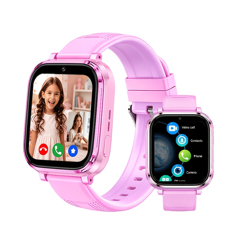Smartwatch, 4G Student Smartwatch, Video- en spraakgesprekken en SOS noodoproep, GPS nauwkeurige positionering, ouderlijk toezicht app, wekker, rekenmachine, kalender, tiener smartwatch, geschikt voor jongens en meisjes van 4 jaar