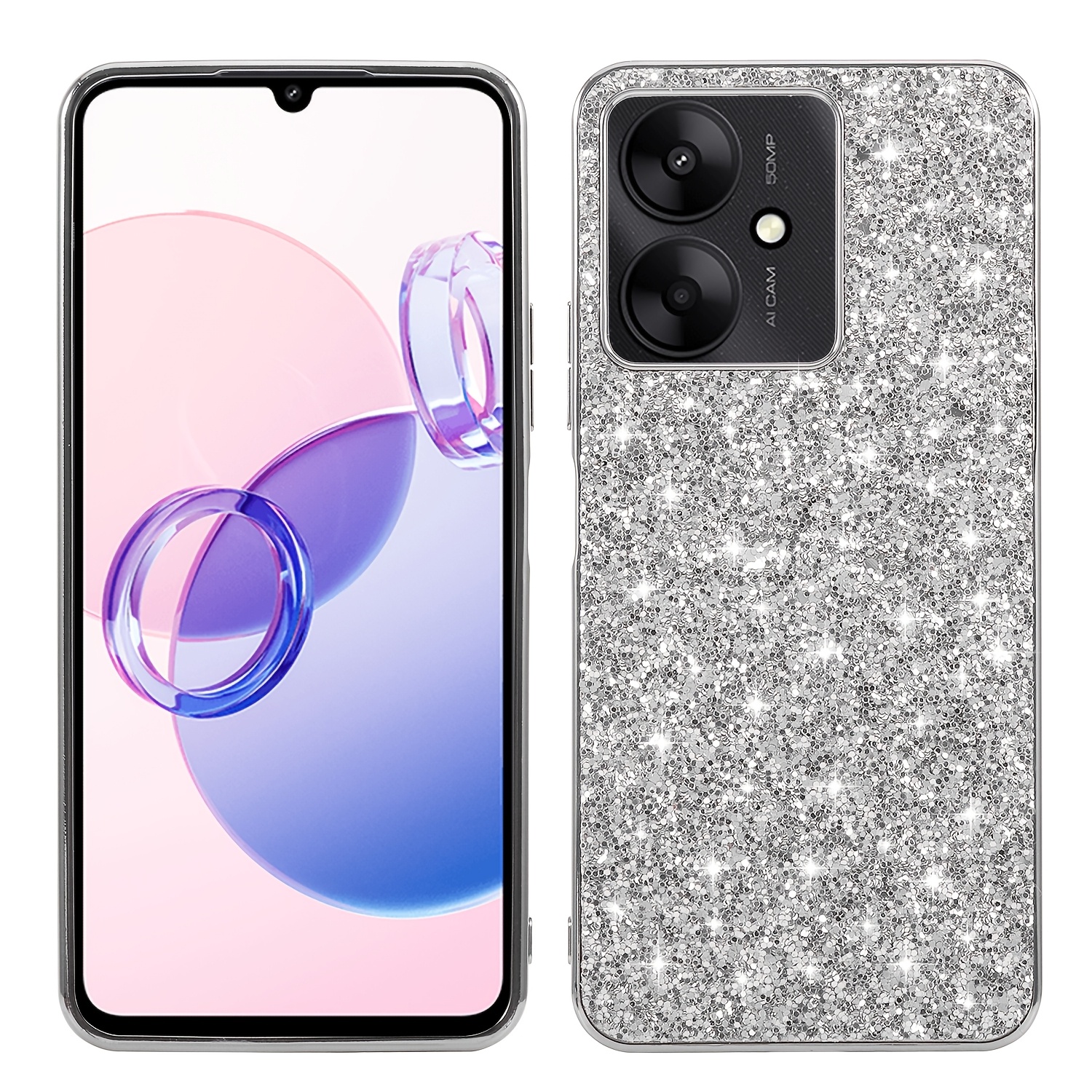 TEMU Phone Case: Electroplated Luxury Glitter Is Suitable For Xiaomi 14t/14tpro Phone Case, Drop Resistance Protective Case, Fashionable, Simple,