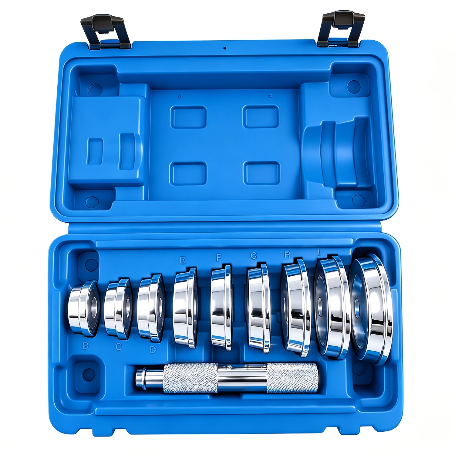 Image of Bearing Press Kit, 10pcs Bearing Race And Seal Driver Set With Seal Driver & 9 Bearing Adapters, Seal Installer Bearing Driver Kit For Bearing Installation Of Wheel Bearings