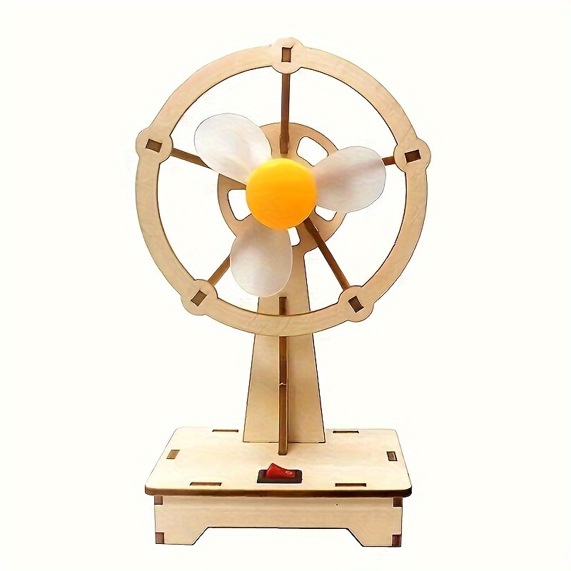 

Diy Wooden Tabletop Fan Kit - Educational Science Project For Teens Age 14+ - Stem Craft Hobby Set With Materials And Instructions