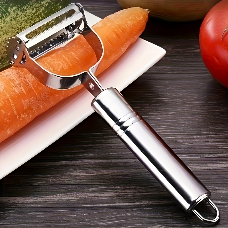Image of 1pc Stainless Steel Vegetable Peeler - Sharp, Durable Kitchen Gadget For Easily Peeling Potatoes, Carrots, , Etc. - , Ideal For Home, Restaurant And Hotel