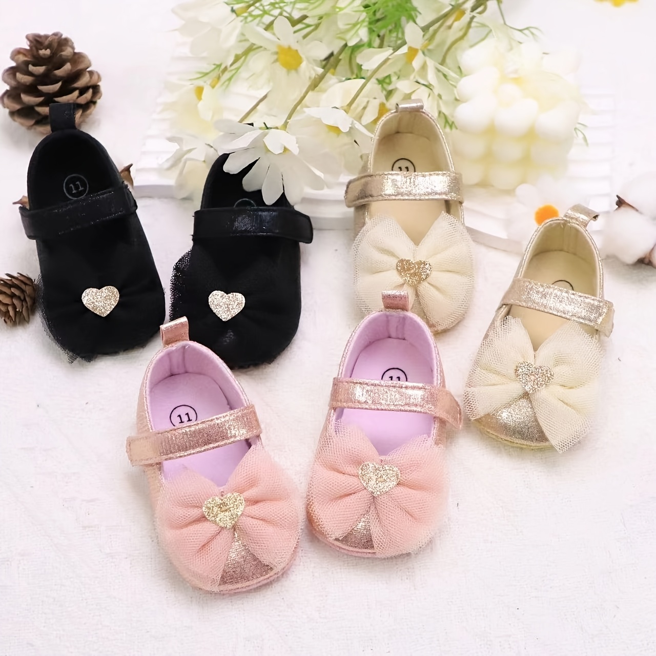Zapatos De Princesa Para Bebé Niña SHOBDW - Suela Suave Antideslizante, Lazo, Sandalias De Verano, Para Recién Nacidas Y Primeros Pasos