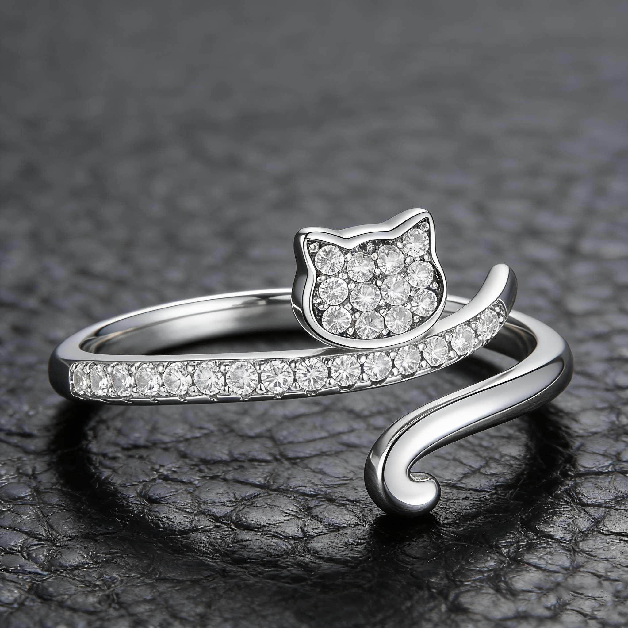 Women's Adjustable Cat Ring, Adorable Design for Cat Lovers