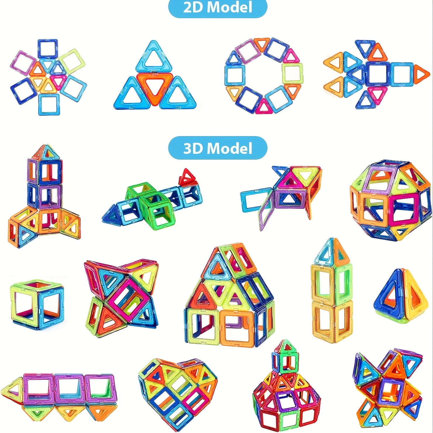 70pcs Magnetic Block Toys, Large-Sized Educational Set