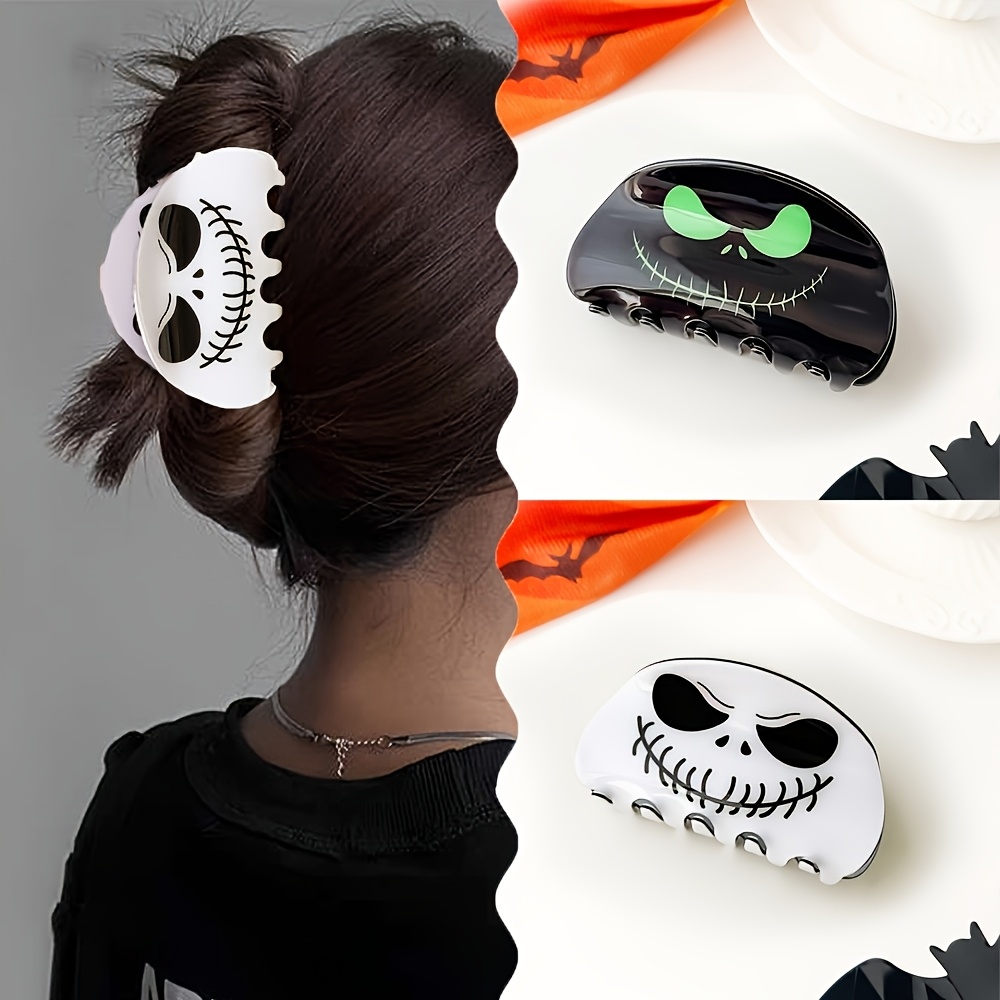 1pc   nightmare before christmas   hair clip     halloween ponytail holder for women girls spooky christmas party accessory tim movie collectible gift 1 claw clip halloween hair clip holiday gift idea gothic fashion sturdy hairpin novelty hairpin gothic style lovers Product details 0