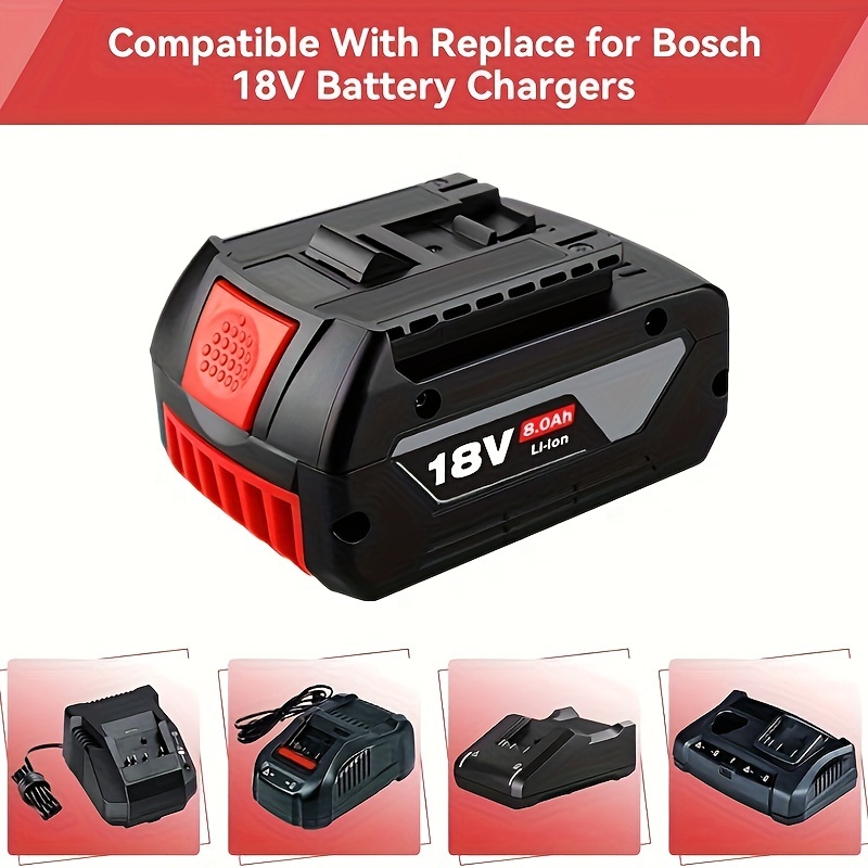 Batteria Ricambio Per Attrezzi Bosch 18V - 2 Pezzi Da 5000mAh Li-ion, Compatibile Con Serie BAT609, BAT618, BAT619 E Molti Altri