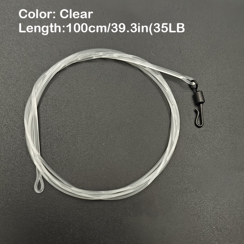 Image of 1pc 100cm/35lb Carp Fishing Fluorocarbon Line For Carp Fishing Rig Kit Carp Swivels Group Fishing Line Loop Fishing Accessories
