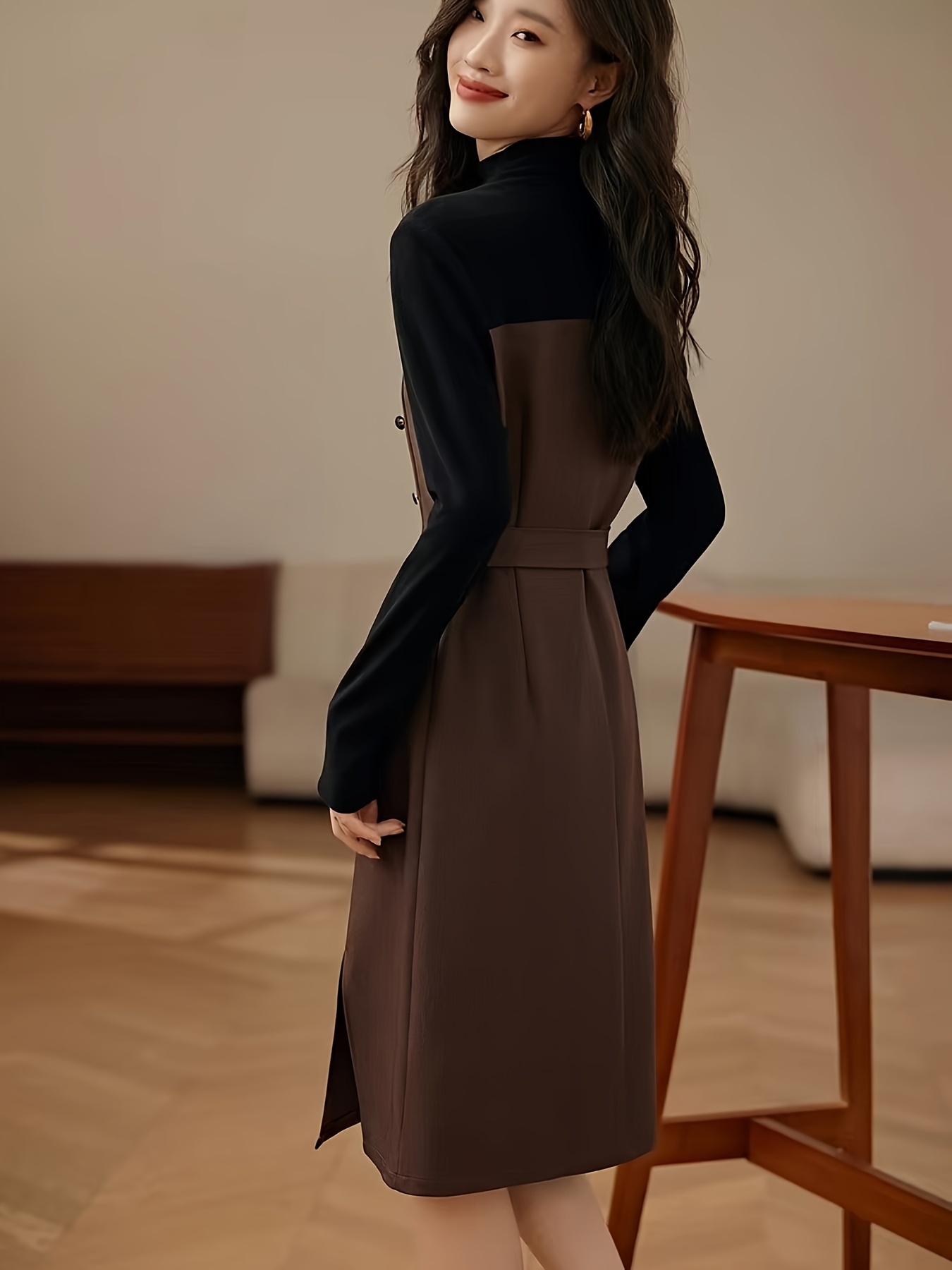 fleece lined thickened two piece dress winter new - Temu Czech Republic