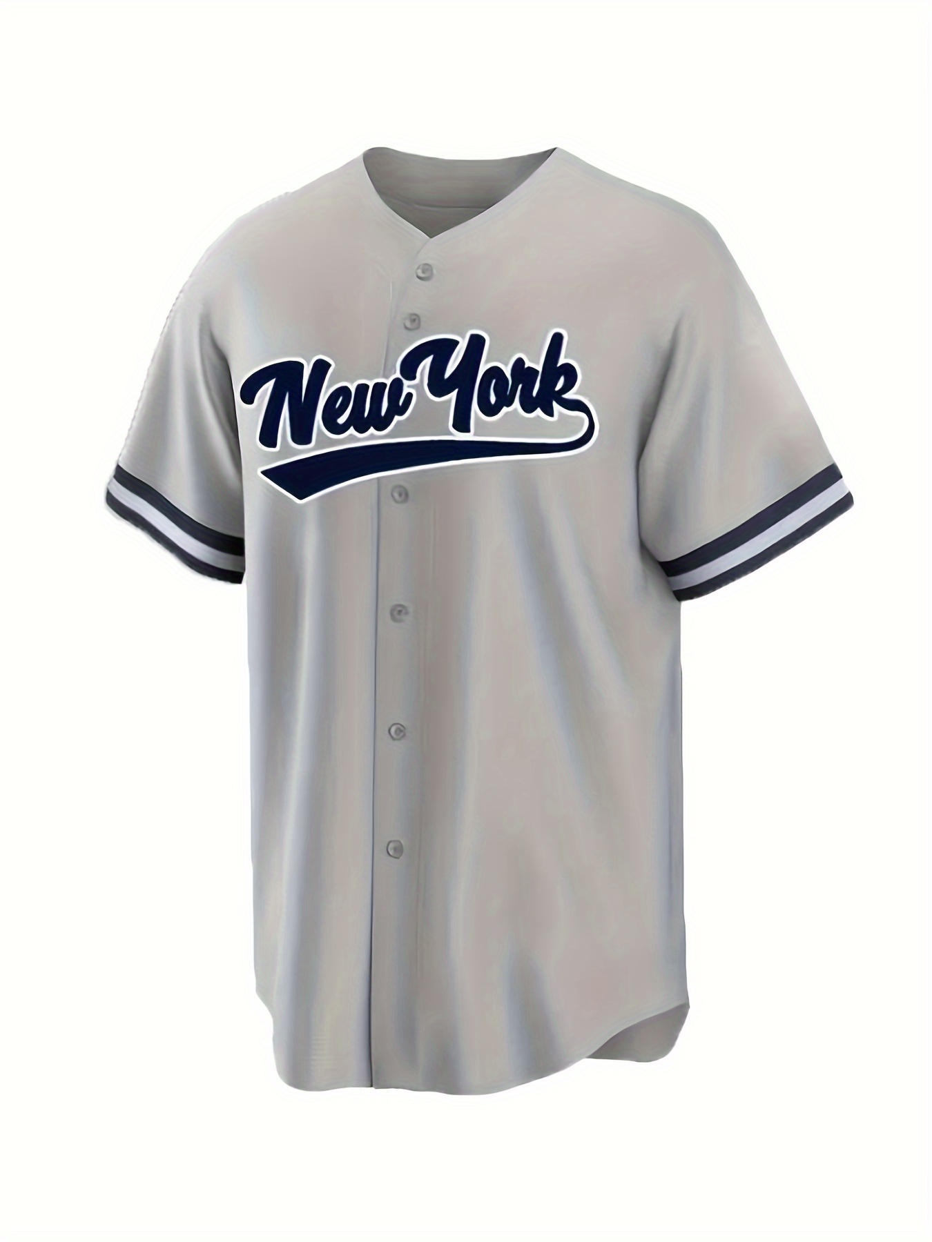 plus size #99 grey baseball jersey embroidered Temu Mauritius