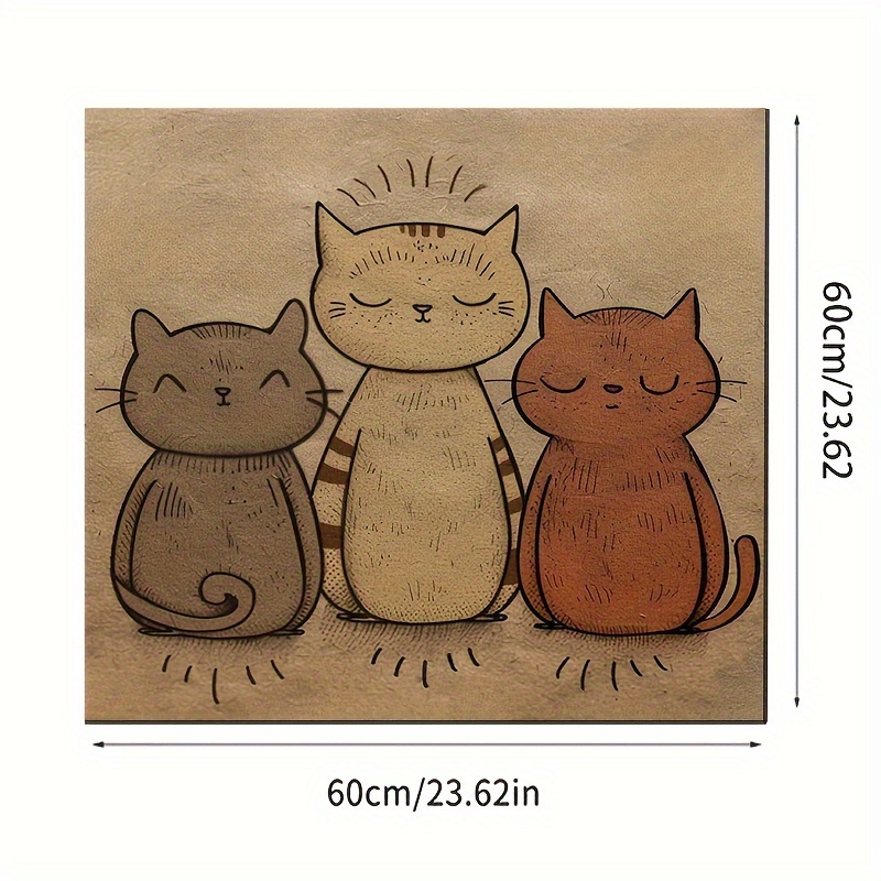 TEMU 1pc/cute And Unique Cat, Pet Placemats, Cat And Dog Bowl Mats, Pet Floor Mats, Suitable For , Easy To Care For