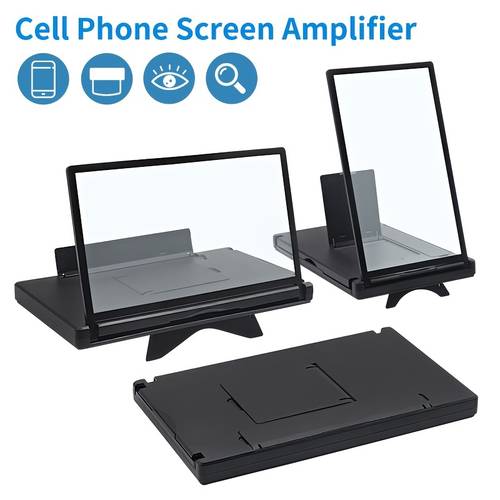 12 inch phone screen magnifier with dual screen pull out amplifier compatible for smartphones lens push up stand for low video watching mobile device accessory