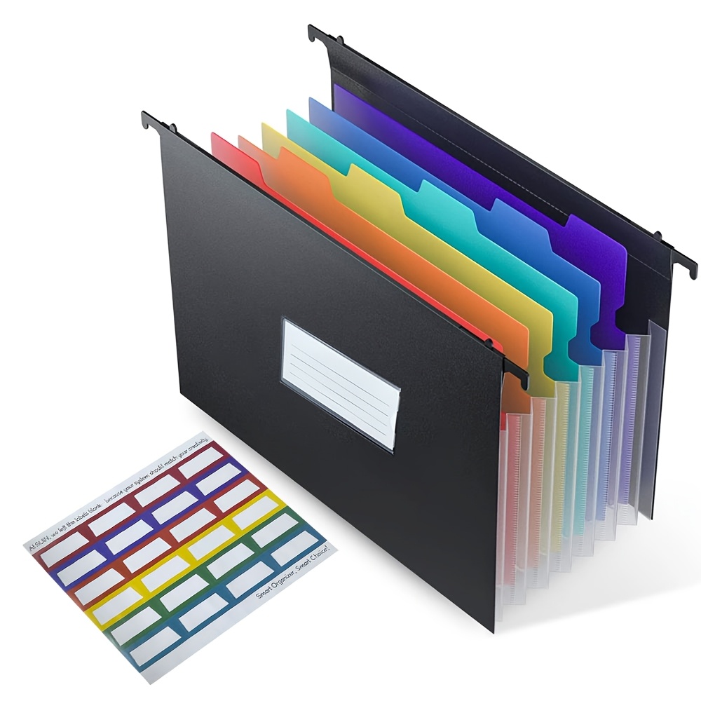 item picture 1pc   expandable hanging file folder with retractable hook suitable for filing cabinets letter size expandable accordion file organizer