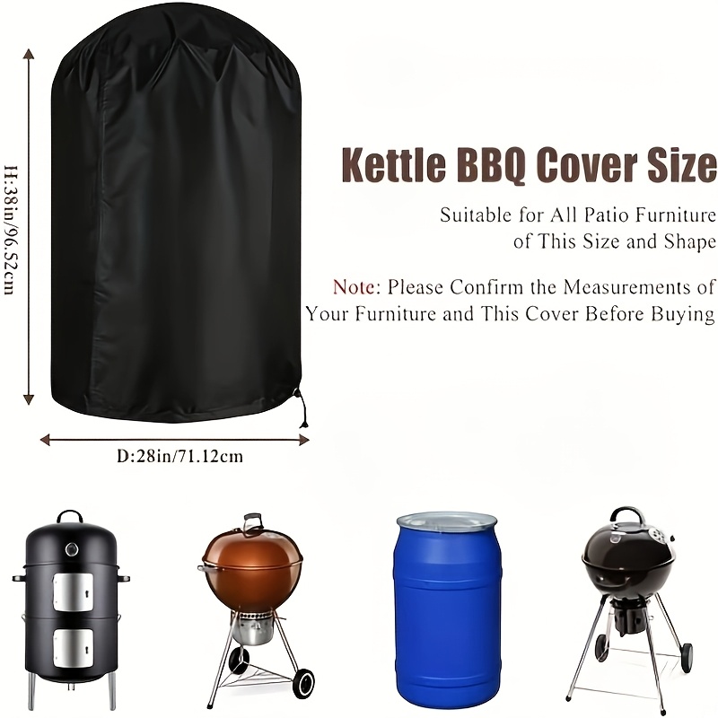 TEMU Copertura per compatibile con Egg, - 22 pollici, barbecue a , copertura per barbecue da esterno , con 7150, 28" di diametro x 38" di altezza