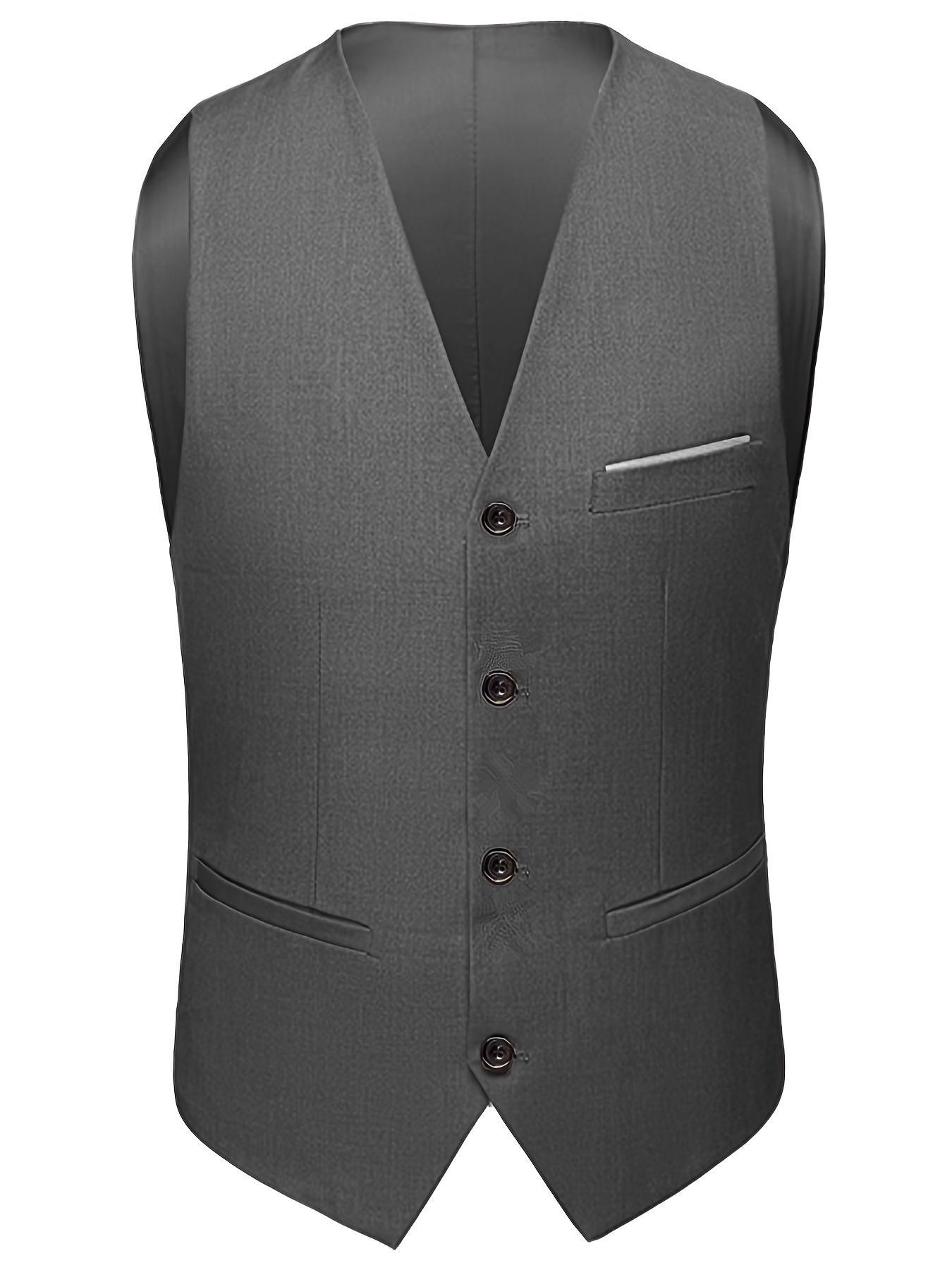 mens business casual vest fit formal waistcoat button Temu Saudi