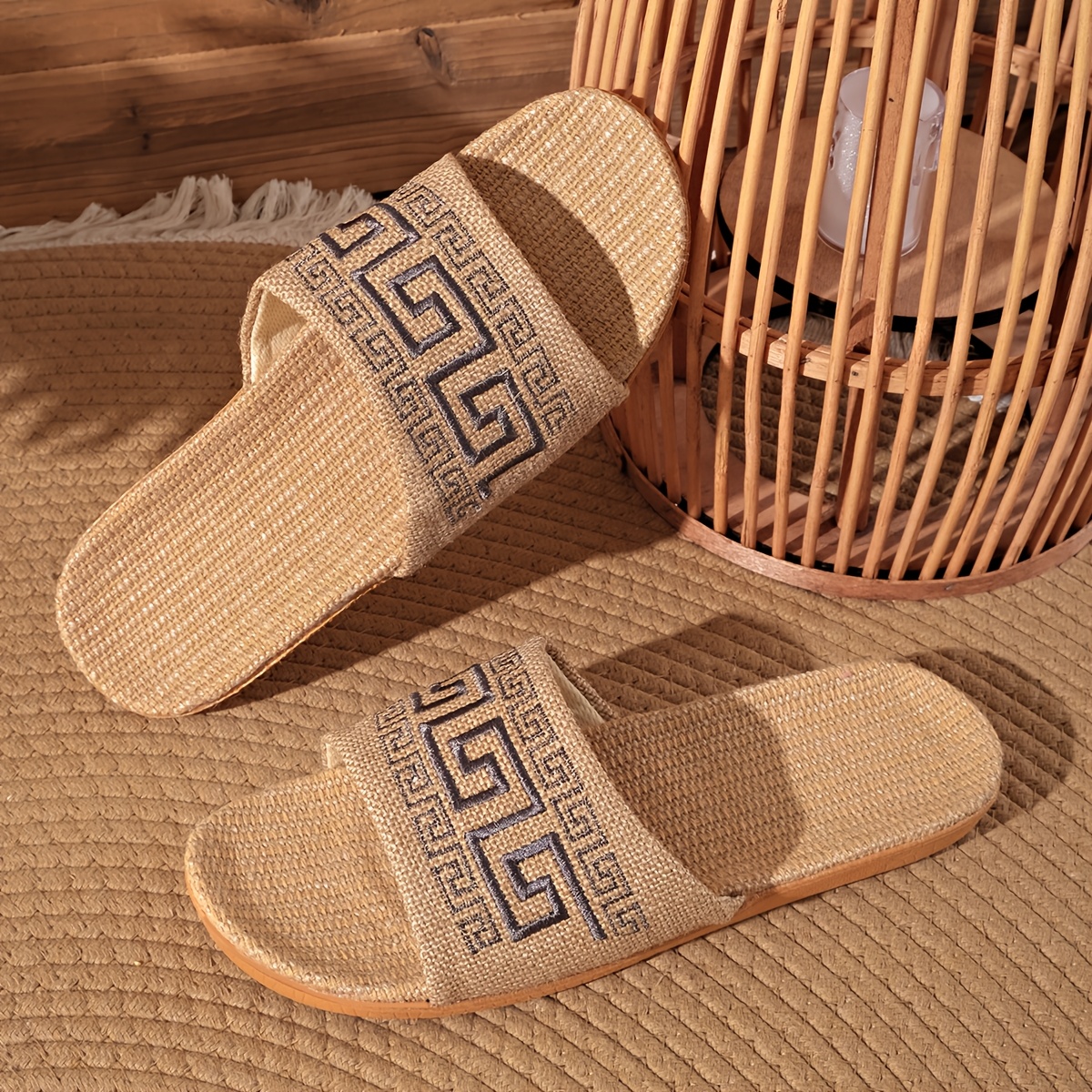 Men's All-Season Indoor/Outdoor Fashion Home Bedroom Floor Slippers, Style