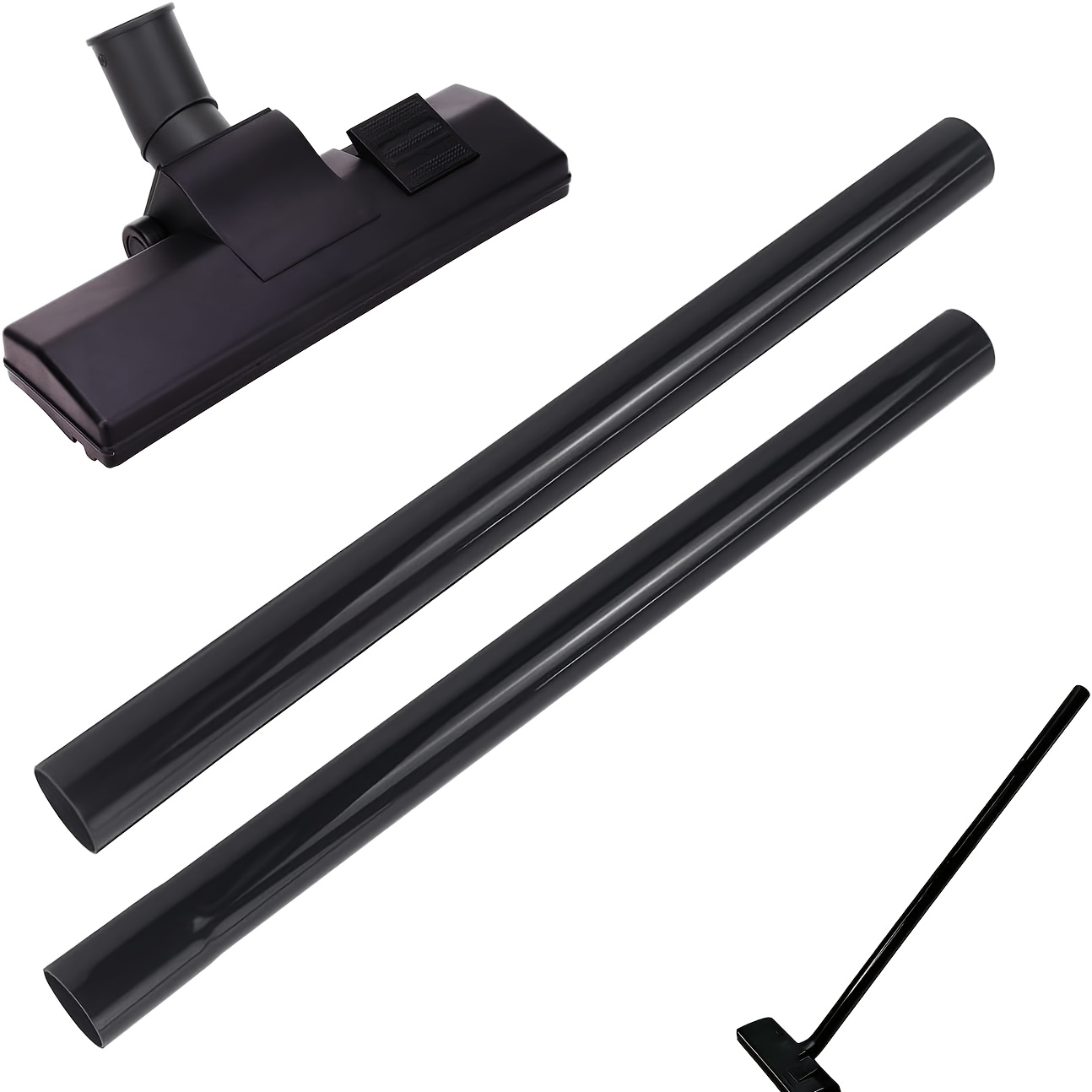 TEMU Kit de 3 accessoires pour aspirateur : Brosse à plancher de 32 mm de diamètre intérieur, tube d'extension en plastique, embout universel pour