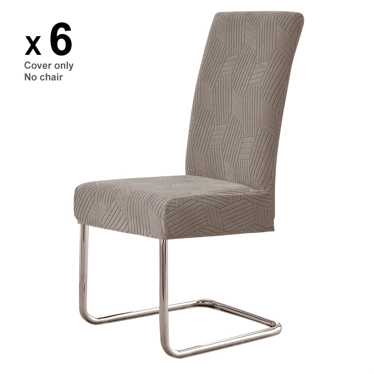 4/6pcs Modern Elastic Chair Covers Compatible For Dining Chairs With Soft Fabric, Fit & Leg - Machine Washable Stretchable Cover (4/6pcs Pack)