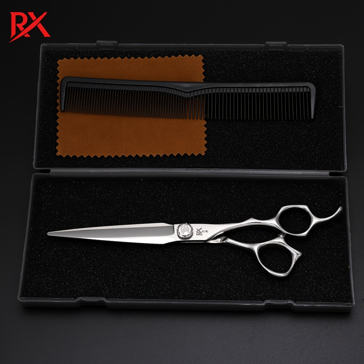TEMU Professional Japanese Clam-edge Blade Shears Suitable For All Hair Types - Vg-10 Stainless Barber Scissors With Right-handed , Hand- For Salon,