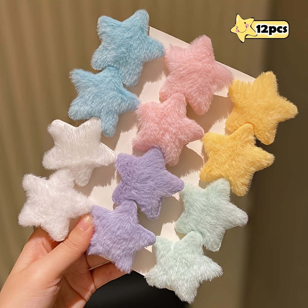 TEMU 12pcs Clips For, Gift For Women, Essential For Daily , Hair Accessories, Gift For Her, Things Like, Star-shaped Women's Hair Clips