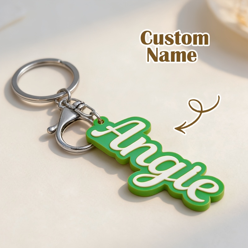 TEMU Llavero 2D de acrílico con personalizado, 1 pieza, llavero con personalizado para hombres, colgante para coche, adorno para mochila, regalo