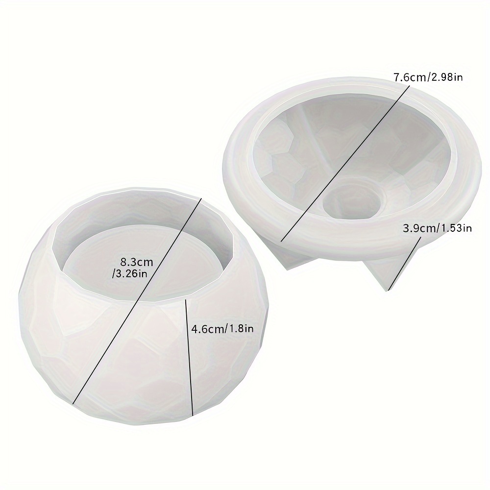 Image of Jar Resin Mold With Lid, Concrete Plaster Flower Pot Silicone Mold Candle Jar Cement Clay Mold Epoxy Resin Storage Box Mould For Home Decor