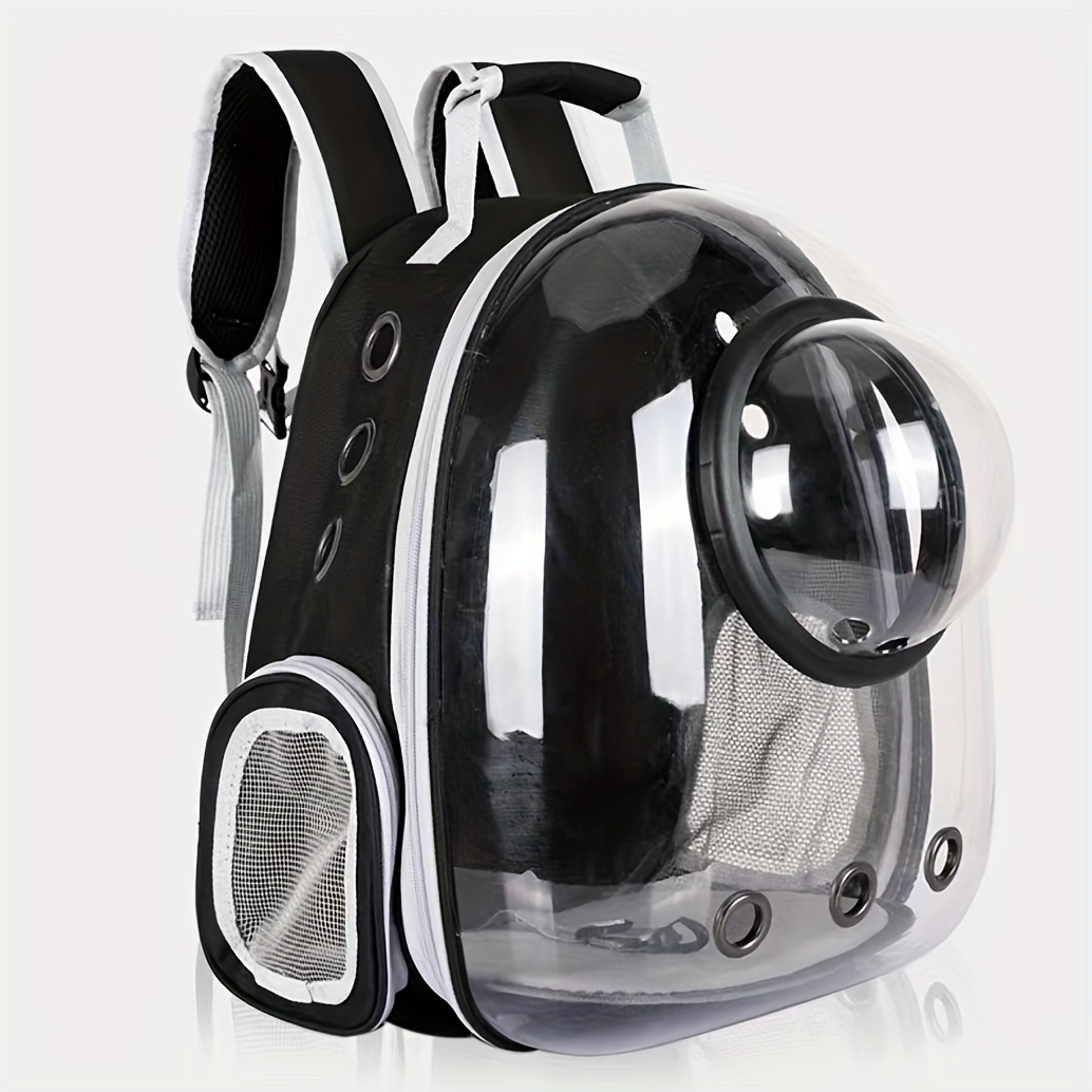 

Space Capsule Pet Backpack - Transparent Acrylic Cat & Dog Travel Carrier With Breathable Mesh, Snap Closure Portable Pet Carrier Bag Cat Backpack Carrier Expandable