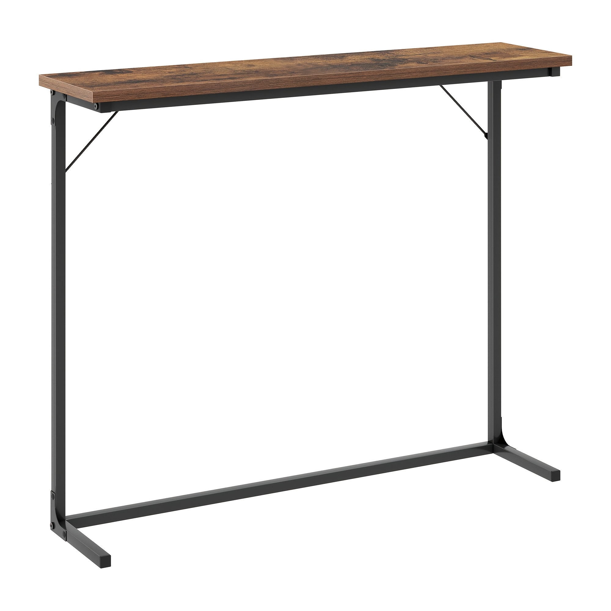 TEMU Table de console, table de canapé étroite, table d'entrée, table d'accent, industrielle, facile, pour salon, entrée, 24 x 80 x 100 cm, rustique