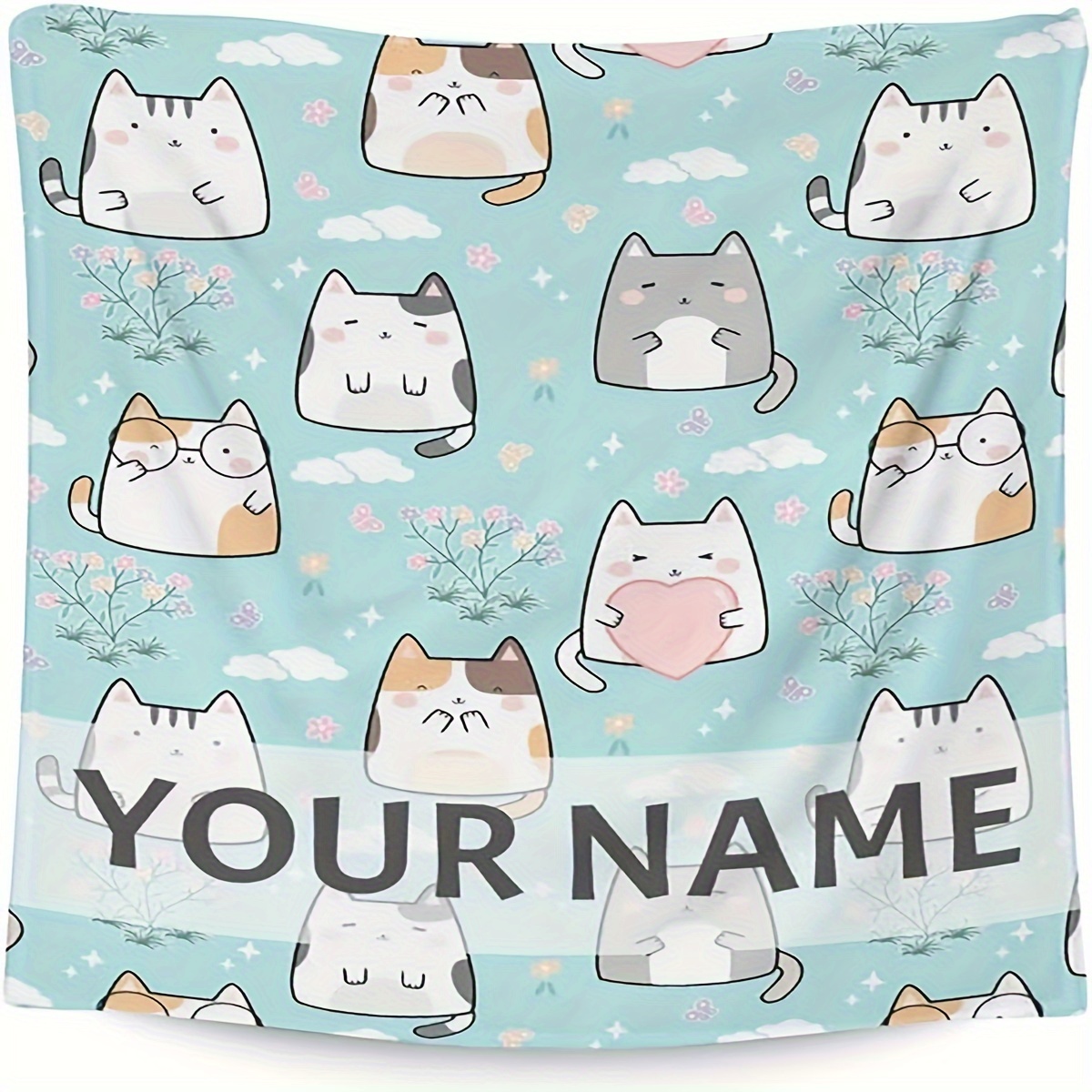 

Personalized Cat Blanket: Soft And Warm, Suitable For All Seasons - Perfect Gift For Girls And Boys, Ideal For Small Beds, Adult Beds, Sofas, And Bedroom Decorations