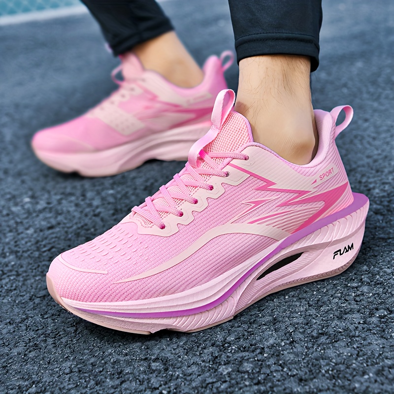 Zapatillas de Running para Hombre Placa de Carbono de Largo Completo y  Amortiguación de Aire Rebotación Parte de Malla A