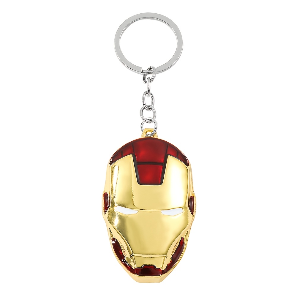 TEMU 1 portachiavi Marvel Iron Man, ciondolo Avengers Maschera, anello portachiavi auto , ornamento per , regalo da per fan del film