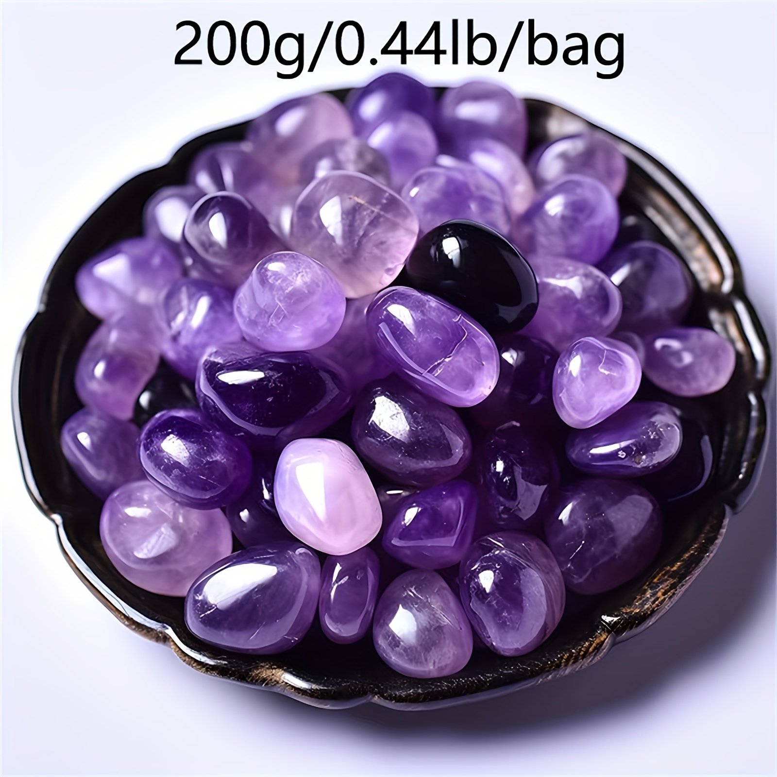 E-shop Xiacheng Amethyst Natürlich Polierte Steine - für Bonsai & Tischdekoration, Verfügbar in Packungen von 50g (0.11lb) bis 900g (2lb)