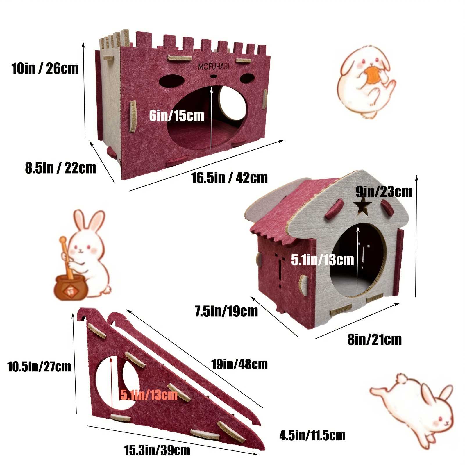 Double-Layer Pet Bed with Detachable Hideout