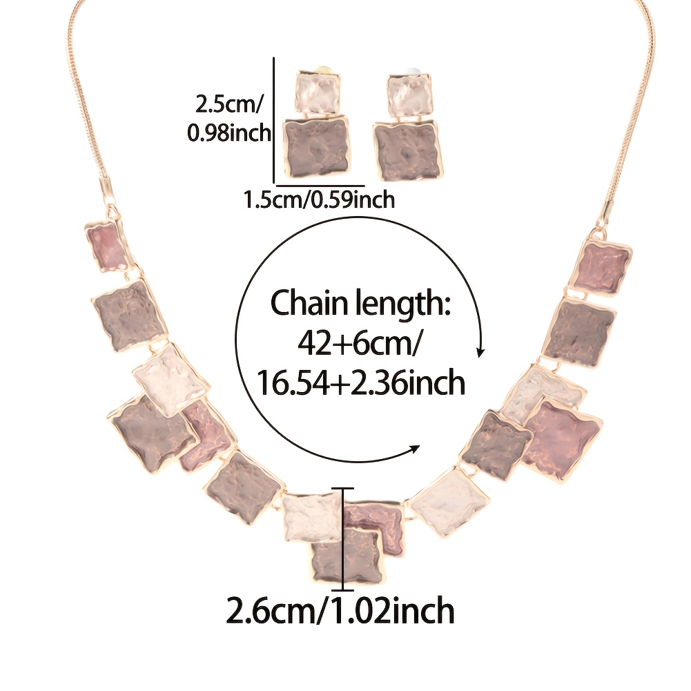 Creative Colorful Enamel Jewelry Set